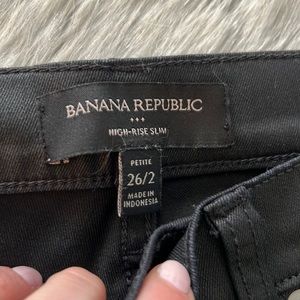 Banana Republic Coated black pants